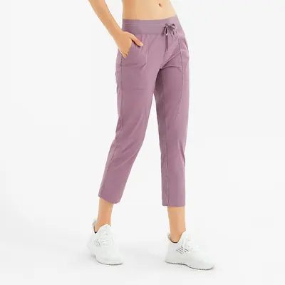 Women's Spring Summer Harem Sports Pants, Thin, Quick-Dry, Cropped Length - 3