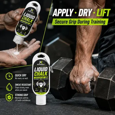 KineShineX Liquid Magnesium Chalk for Dumbbell and Weightlifting Grip, Quick-Dry - 4
