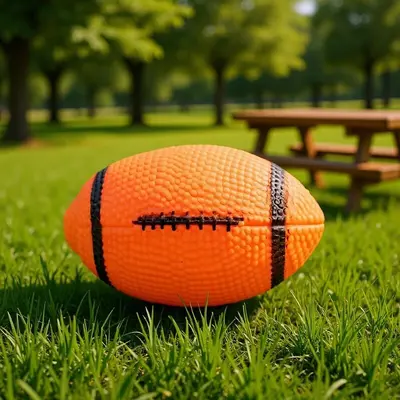 Rugby Vinil Sesli Köpek Oyuncağı, Evcil Hayvan Çiğneme Oyuncağı - 7