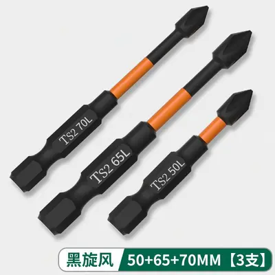 Black Electric Screwdriver, Strong Magnetic, High-Hardness Phillips Bits - 13