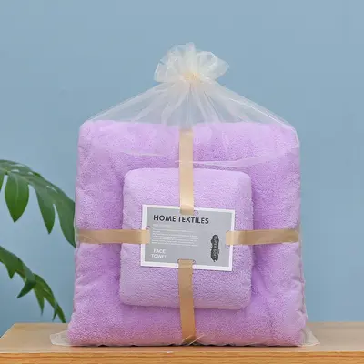 Mercan velvet towel set, soft and absorbent - 7