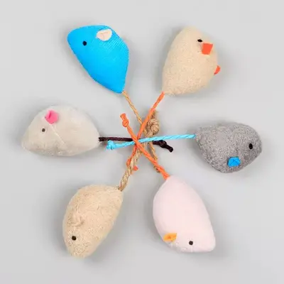 Realistic Furry Mouse Cat Toy with Bell Roly-Poly Ball and Catnip - 5