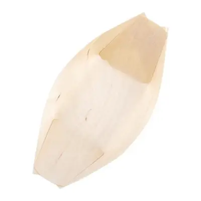 Einweg-Holzbootschale für Sushi und Snacks