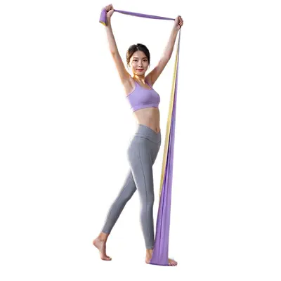 Two-Color Yoga Resistance Band, Strength Training Stretch Band - 6