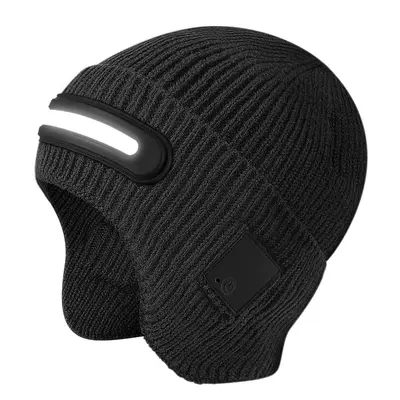 Amazon TikTok Premium Source Bluetooth Music Earphone Beanie LED Glowing Illuminated Colorful Light Beanie - 9
