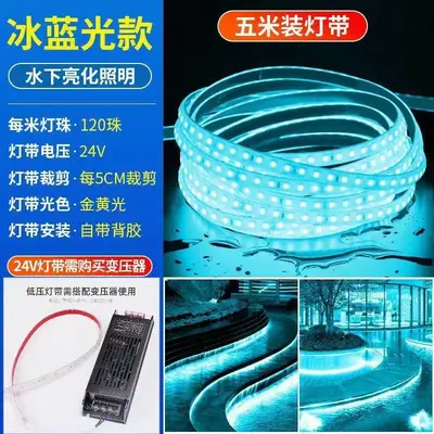 LED solid silicone waterproof light strip low voltage 24v self-adhesive cuttable outdoor engineering underwater soft light strip - 13