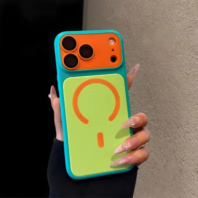 iPhone 17 ve 18 Pro Max Uyumlu Manyetik Telefon Kılıfı, Darbe Önleyici, Burgundy Kırmızı - 7