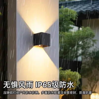 Outdoor Wall Light with Motion Sensor, Waterproof, ABS and Aluminum