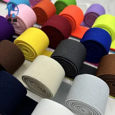 Colored Brushed Elastic Band, 2.0-5.0cm, Imitation Nylon