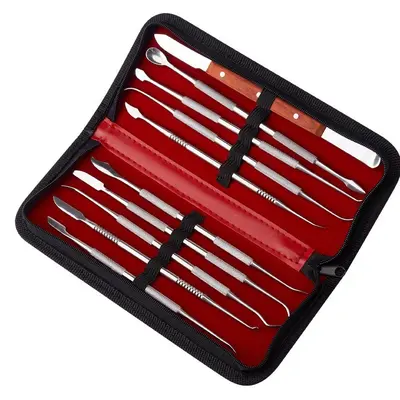 Diş hekimi aletleri seti, diş temizleme, tartar çıkarıcı - 5