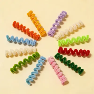 Plush Stick Spring Cat Toy, Self-Play Cat Toy Set - 8
