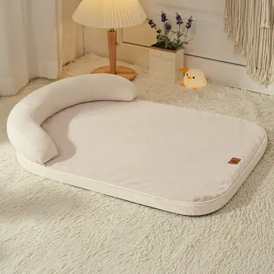 Washable Corduroy Dog Bed, Four Seasons, Removable Cover - 7