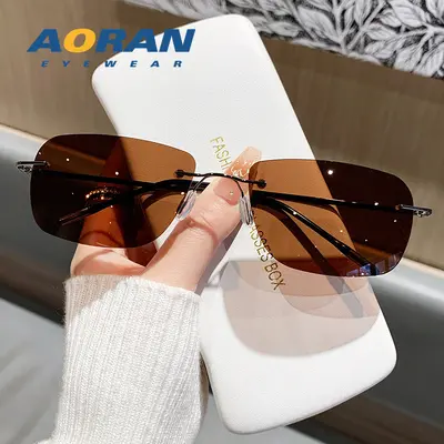Herren-Sonnenbrille, polarisiert, extra leicht, randlos - 3