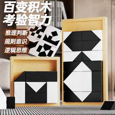 亲子互动智力开发逻辑拼图逻辑思维训练积木游戏儿童益智方块玩具