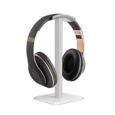 Desk-Mounted Headphone Stand with Hanger Bracket