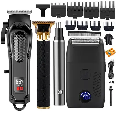 Retro Electric Hair Clipper Multifunctional Set for Salons - 13