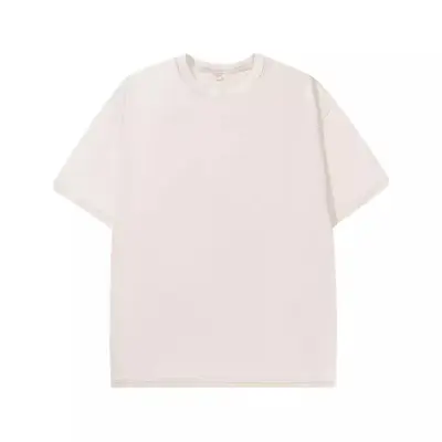 250g Pure Cotton Retro Washed Distressed Plus-Size Round Neck Men's T-Shirt