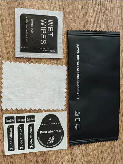 Mobile Phone and Computer Screen Protective Film Application Tool Kit - Bilingual Chinese-English Dust Removal Film Package - Dust Removal Film Tempered Glass Film Cleaning Set - 11