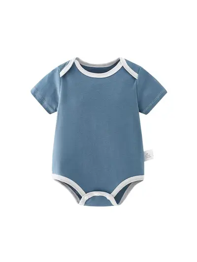 Thin Short-Sleeve Summer Baby Romper for Boys and Girls - 2