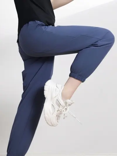 Yeni stil kadın bol paça jogger hızlı kuruyan yoga pantolonu dar kesim koşu fitness nefes alan günlük pantolon