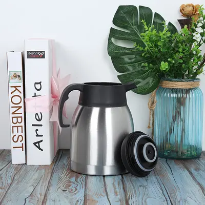 2 L Double-Wall Stainless Steel Vacuum Kettle with Gooseneck Spout