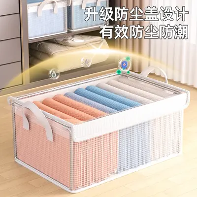 Transparente PVC-Aufbewahrungsbox, faltbar, mit Deckel und Griff