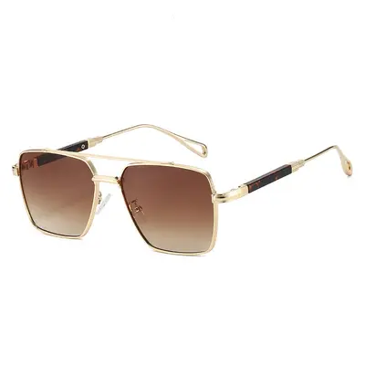 Quadratische Herrensonnenbrille aus Metall mit Doppelsteg - 9