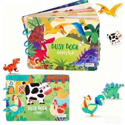 Kinder-Stilles-Lernbuch mit wiederverwendbaren Aufklebern