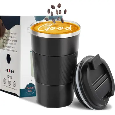 Cross-border third-generation 380ml coffee cup double-layer vacuum 304 stainless steel thermos mug office personalized mug wholesale