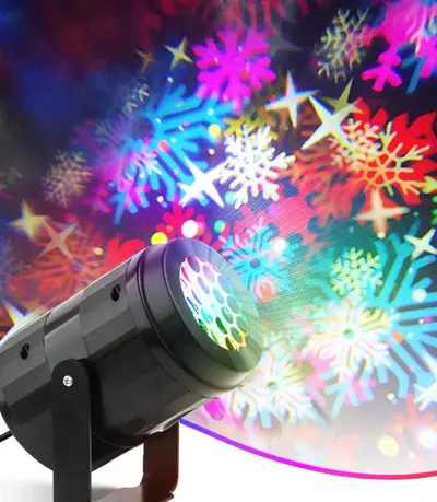 Snowflake Projection Night Light, USB, 16 Patterns, LED - 8