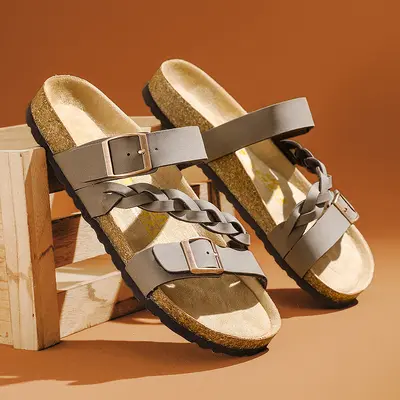 Men's Cork Flip-Flops, Thick Sole, Summer Style - 10