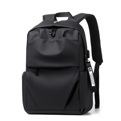 Minimalist Backpack, Solid Color, Laptop Compartment, School and Business - 7