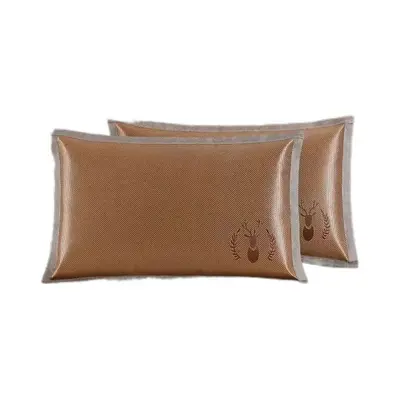 Summer Ice Silk Pillowcase, Cool Bamboo Pillow Cover, 2-Pack