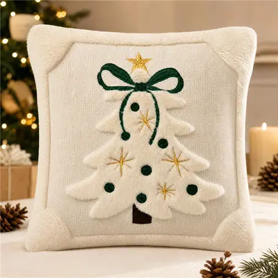 Weihnachtskissenbezüge Großhandel Neue Weihnachtsbaumkissen Benutzerdefiniert Amazon Feiertagssofa-Dekoration Rückenkissen Dekokissen - 6