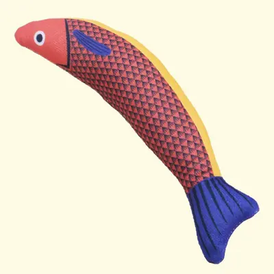 Catnip Fish-Shaped Cat Toy with Chew Training and Teaser Wand - 11