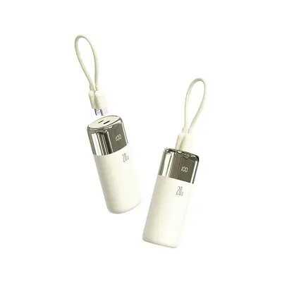 Mini Power Bank 3C Certified with Built-in Cable Compact Portable 10000mAh Large Capacity Lipstick Power Bank Customizable