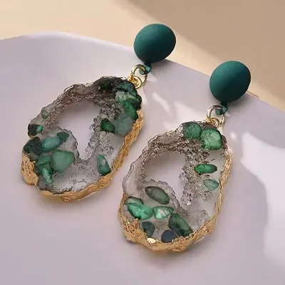 925 gümüş vintage etnik küpe, oymalı tasarım - 2