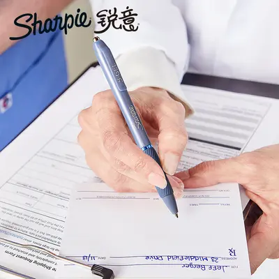 Sharpie Retractable Gel Pen 0.5mm Black and Blue Metal Barrel