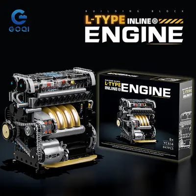 Gaoqi 3053-yc489V8 Flugzeugtriebwerk Bausteine Elektrospielzeug - 9