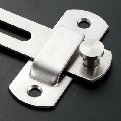 Stainless Steel 90-Degree Mini Door Latch, Anti-Theft, for Barn and Pet Cage Doors