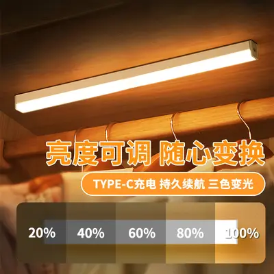 Rechargeable LED Night Light with Eye Protection and Magnetic Base