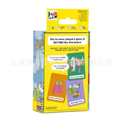 Grenzüberschreitendes Amazon-Bestseller-Neuheit Angelkarten-Spiel A Silly Go Fish Card Game