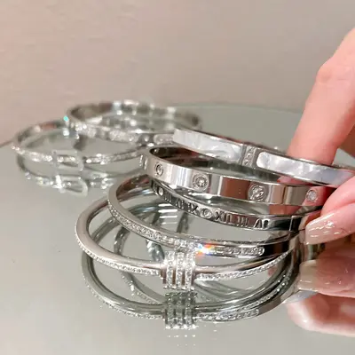 Titaniumbracelet mit Sternenmuster, Damen, Paarmodell - 5