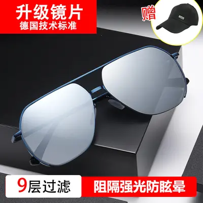 Men's Polarized Sunglasses, High-Definition Nylon Frame, UV Protection - 1