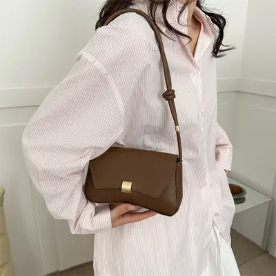 Luxury handbags for women 2025 new baguette bag retro hand bag underarm bag fashionable girls shoulder crossbody bag - 5