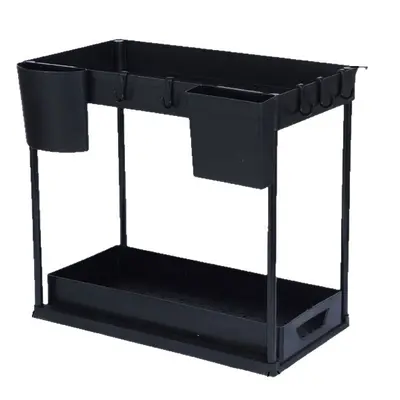 H-Type Double-Layer Drawer Storage Rack for Kitchen and Bathroom