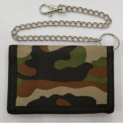 Foldable Waterproof Men's Wallet with Chain and Anti-Theft Waist Pouch - 11