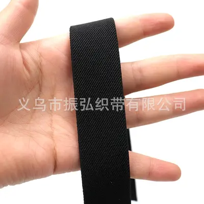 Thick Polyester Double Twill Elastic Band, Highly Elastic, Grey