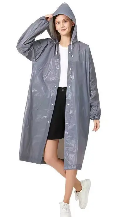 Regenjacke wiederverwendbar verdickter Erwachsenen-Regenmantels Hersteller Großhandel Outdoor-Reisen EVA tragbar transparent - 12