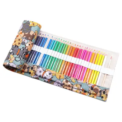 Water-Soluble Colored Pencil Set 72 Colors Hexagonal Holder